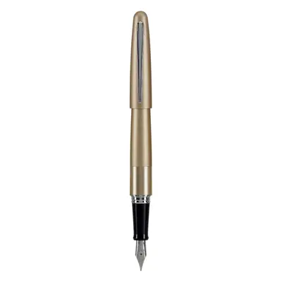 PILOT Metropolitan Collection Fountain Pen Gold Barrel Classic Design Fine Nib Black Ink (91112)