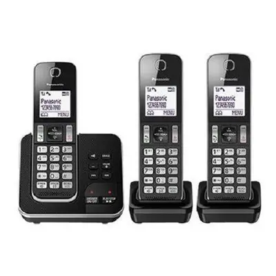 Panasonic Cordless Phone with Answering Machine DECT and Hands Free KX-TGD323EB