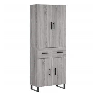 (grey sonoma, doors drawers) vidaXL Highboard Sideboard Storage Cabinet Side Cabinet White Engin