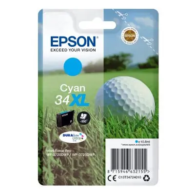 Epson Singlepack Cyan 34XL DURABrite Ultra Ink 10.8ml Cyan ink cartridge