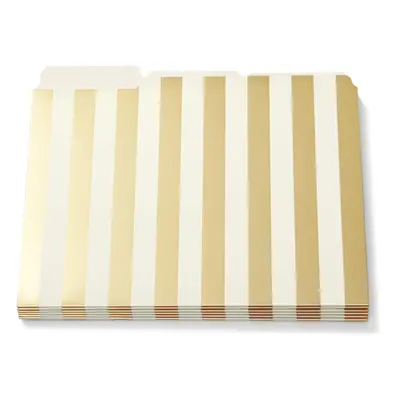 Kate Spade Gold Stripe File Folders pack of