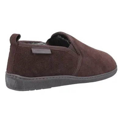 (Brown, (Adults')) Hush Puppies Arnold Suede Men's Brown Slippers