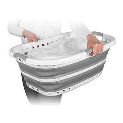 Beldray LA072979GRYEU Collapsible Hip Hugger Laundry Basket, Curved & Shaped To Fit The Body, Ea