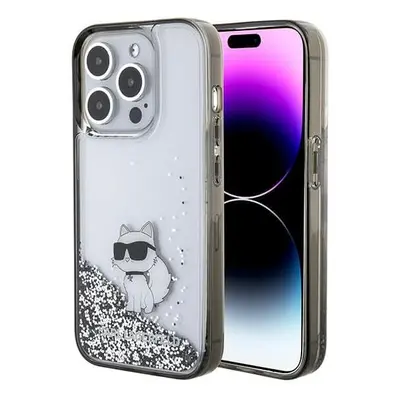 Karl Lagerfeld Glitter Choupette Hardcase for iPhone 15Pro Transparent