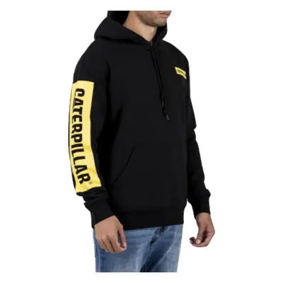 (S) Caterpillar Triton Block Hoody Hooded Sweat Hoodie Jumper - Black/Yellow