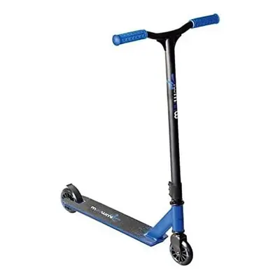 Muuwmi Unisex Aluminium Stunt Scooter, Kickscooter 100mm Wheel Size, Black/Blue