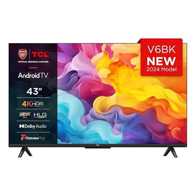 43V6BK 43-inch 4K Ultra HD, HDR TV, Smart TV Powered by Android TV (Dolby Audio, Voice Control, 