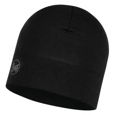 Buff Unisex Merino Wool Migweight Warm Winter Beanie Hat - Black