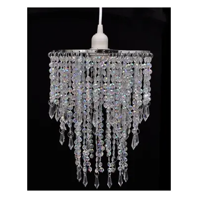 vidaXL Crystal Pendant Chandelier 22.5x30.5cm Ceiling Lighting Fixture Lamp