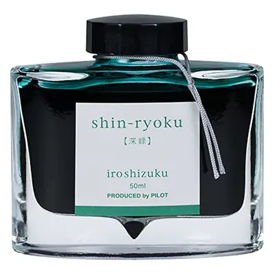 PILOT Iroshizuku Bottled Fountain Pen Ink Shin-Ryoku Forest Green (D