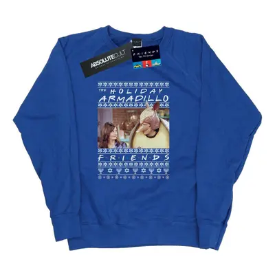 (M, Royal Blue) Friends Womens/Ladies Fair Isle Holiday Armadillo Sweatshirt