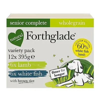 Forthglade Complete Natural Wet Dog Food - Wholegrain Variety Pack (12 x 395g) Trays - Lamb & Wh