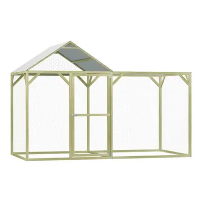 vidaXL Chicken Cage Chicken Coop Run Cage Impregnated Wood Pine and Steel