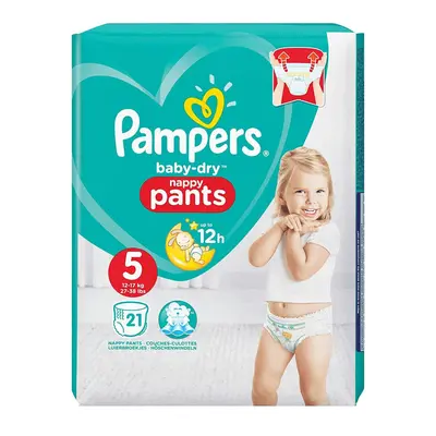 Pampers Baby-Dry Nappy Pants Disposable Cotton Nappies - Size - Travel Pack