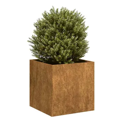 vidaXL Planter Rusty 40x40x40 cm Weathering Steel plant pot plant stand