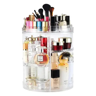 Rotating Makeup Organiser, Rotating Degree Crystal Adjustable Jewelry Cosmetic Perfumes Display 