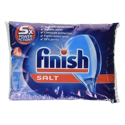 Finish Pure Dishwasher Salt 5kg With 5X Power Actions Limescale Protection