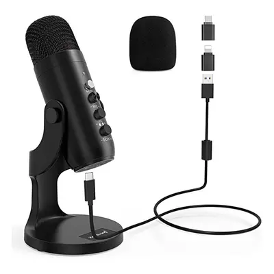 zealsound USB Microphone, Condenser PC Mic, W/Lightning adapter for iPhone