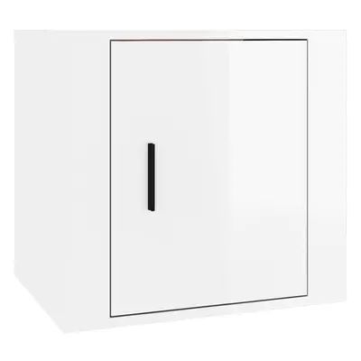 (High gloss white, x Bedside cabinet) vidaXL 1/2x Bedside Cabinet White End Table Indoor Nightst