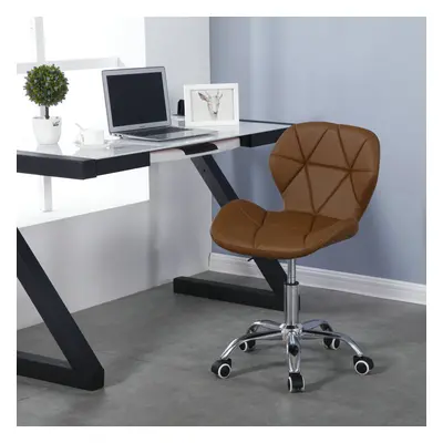 (Brown) Charles Jacobs Cushioned Swivel Office Chair