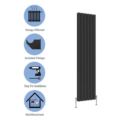 (Black, 1800*408mm?double?) Flat Panel Column Radiator