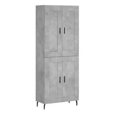 (concrete grey, wood doors) vidaXL Highboard Sideboard Cupboard Side Board Storage Cabinet Engin