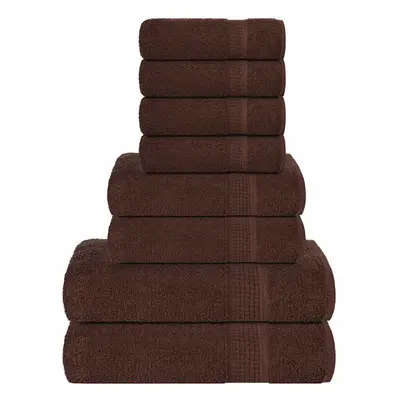 (brown) vidaXL Towel Set Piece Tea Towel Hand Towel Wash Towel gsm 100% Cotton