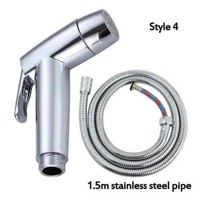 (style4) Multifunctional Toilet Companion Flushing Spray Press-free Pressurized Handheld Bidet W