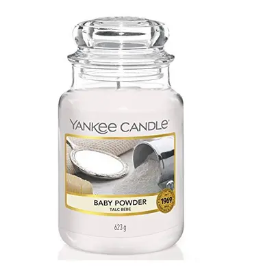 Yankee Candle Scented Candle | Baby Powder Large Jar Candle | Burn Time: Up to Hours