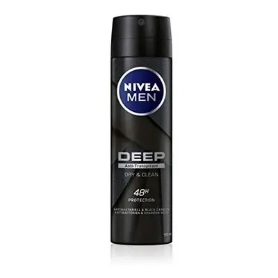 NIVEA MEN DEEP Antiperspirant Deodorant, Pack (6 x ml)