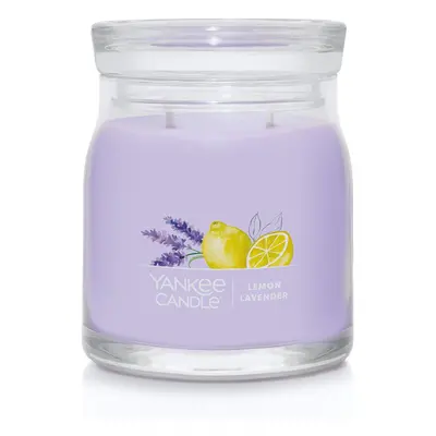 Yankee Candle Lemon Lavender Scented Signature 13oz Medium Jar 2-Wick Candle Over Hours of Burn 