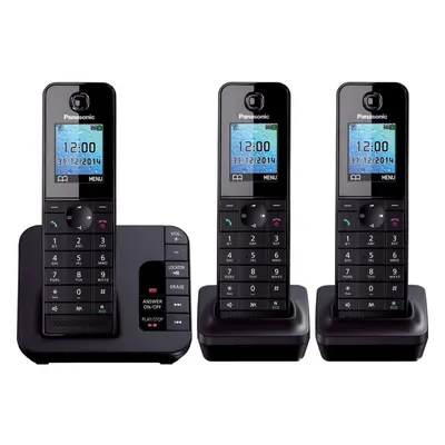 PANASONIC KX-TG8183EB Cordless Phone with Answering Machine - Triple Handsets