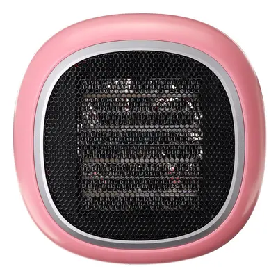 (Pink) Compact Wall-Mounted Electric Space Heater Fan - Gear PTC Ceramic Warmer for Home & Offic