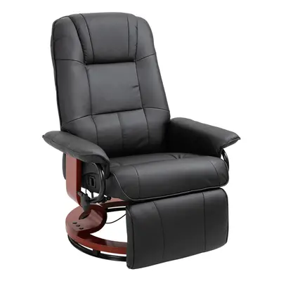 HOMCOM Ergonomic Office Recliner Sofa Chair PU Leather Armchair Lounger Black