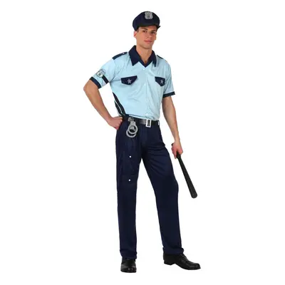 Police costume for men in blue pants