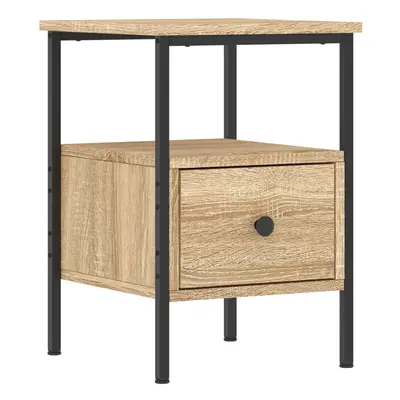 (sonoma oak) vidaXL Bedside Cabinet Bedside Table Side Table Sonoma Oak Engineered Wood