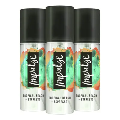 (Tropical Beach & Espresso) Impulse Body Mist Hand-Sized Bottle 150ml - Pack