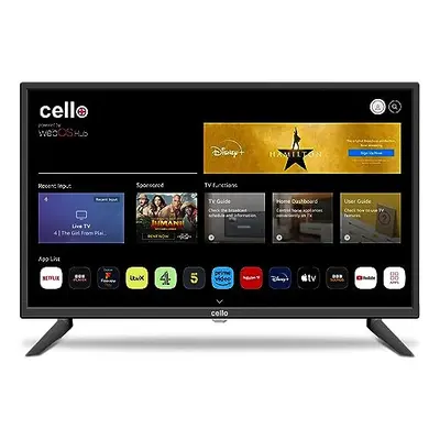 Cello CS24WS01H 24? inch Smart WebOS HD Ready TV with Freeview Play FreeSat, Bluetooth. Disney+,