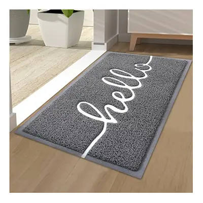 Homaxy ?hello? Door Mat, Dirt Trapper Doormats Non-Slip Low Profile Durable Door Mat for Outdoor