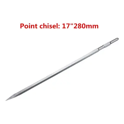 (Point chisel:17*280mm) 17mm SDS Plus Chisel Flat/Point/U Type For Electric Hammer Drill Jackham