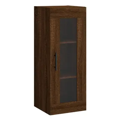 (brown oak) vidaXL Wall Mounted Cabinet Bathroom Cabinet Storage Cabinet Cupboard White