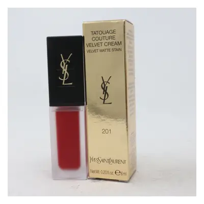 (201 Rouge Tatouage) Yves Saint Laurent Tatouage Couture Velvet Cream 0.20oz/6ml New With Box