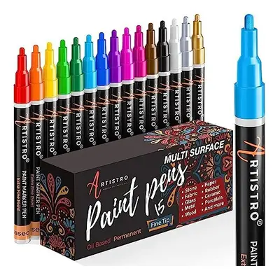 Paint Pens for Rock Painting, Stone, Ceramic, Glass, Wood, Porcelain, Mugs, Metal, Fabric, Canva