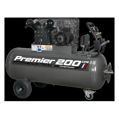 Air Compressor 200L Belt Drive 3hp with Front Control Panel 415V 3ph