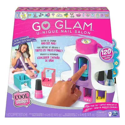 Cool Maker, GO GLAM U-nique Nail Salon with Portable Stamper, Design Pods and Dryer, Nail Kit Ki