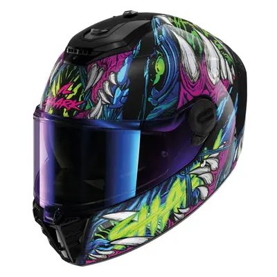 (XS) Shark Spartan RS Full Face Helmet Shaytan Black / Green / Violet