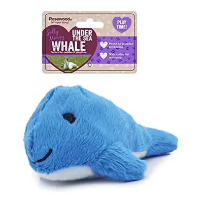 Rosewood Jolly Moggy Under the Sea Plush Whale Cat Toy Mixed