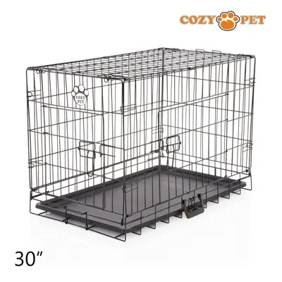 Dog Cage 30" by Cozy Pet Puppy Crate Pen Metal Cage Black DCP30B