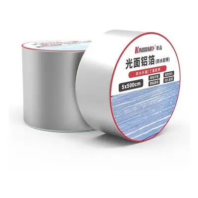 (B - Smooth surface aluminum foil) 5x500cm Aluminum Foil Butyl Rubber Tape Self Adhesive Tape Su