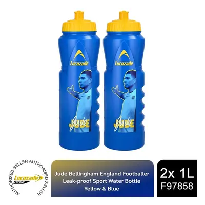 Lucozade Sport x Jude Bellingham Water Bottle with Sport Cap, 2x1L